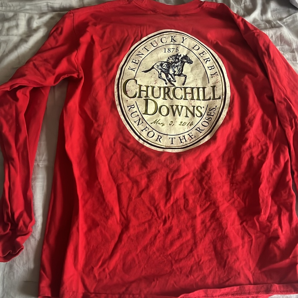 Churchill Downs Kentucky Derby Red Long Sleeve Shirt - Picture 3 of 3